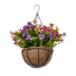 GloboStar® Artificial Garden GERBERA HANGING PLANT 20635 Τεχνητό Κρεμαστό Διακοσμητικό Φυτό Ζέρμπερας Y55cm - Image 4