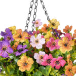 GloboStar® Artificial Garden GERBERA HANGING PLANT 20635 Τεχνητό Κρεμαστό Διακοσμητικό Φυτό Ζέρμπερας Y55cm - Image 5