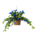 GloboStar® Artificial Garden MORNING GLORY HANGING PLANT 20636 Τεχνητό Κρεμαστό Διακοσμητικό Φυτό Ορτανσίας Y55cm - Image 3