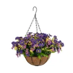 GloboStar® Artificial Garden GERBERA HANGING PLANT 20637 Τεχνητό Κρεμαστό Διακοσμητικό Φυτό Ζέρμπερας Μ40 x Π40 x Y46cm - Image 2