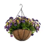 GloboStar® Artificial Garden GERBERA HANGING PLANT 20637 Τεχνητό Κρεμαστό Διακοσμητικό Φυτό Ζέρμπερας Μ40 x Π40 x Y46cm - Image 4