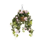 GloboStar® Artificial Garden BEGONIA HANGING PLANT 20639 Τεχνητό Κρεμαστό Διακοσμητικό Φυτό Βιγόνια Π75 x Μ75 x Y80cm - Image 3