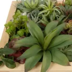 GloboStar® Artificial Garden VARIOUS PLANT 20642 Τεχνητό Διακοσμητικό Φυλλωσιάς σε Ξύλινο Πάνελ - Κάθετος Κήπος Μιξ Μ60 x Π40 x Υ20cm - Image 6