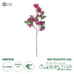 GloboStar® Artificial Garden BOUGAUVILLEA BRANCH 20644 Τεχνητό Διακοσμητικό Κλαδί Μπουκανβίλιας Φουξ Y80cm