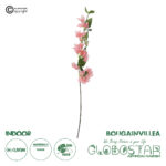 GloboStar® Artificial Garden BOUGAUVILLEA BRANCH 20655 Τεχνητό Διακοσμητικό Κλαδί Μπουκανβίλιας Ροζ - Πορτοκαλί Y80cm