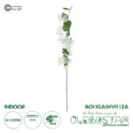GloboStar® Artificial Garden BOUGAUVILLEA BRANCH 20657 Τεχνητό Διακοσμητικό Κλαδί Μπουκανβίλιας Λευκή Y80cm
