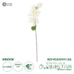 GloboStar® Artificial Garden BOUGAUVILLEA BRANCH 20659 Τεχνητό Διακοσμητικό Κλαδί Μπουκανβίλιας Λευκή Y80cm