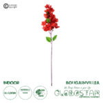 GloboStar® Artificial Garden BOUGAUVILLEA BRANCH 20662 Τεχνητό Διακοσμητικό Κλαδί Μπουκανβίλιας Κόκκινο Κεραμιδί Y80cm