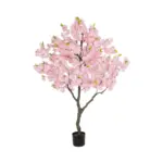 GloboStar® Artificial Garden PINK CHERRY BLOSSOM TREE 20677 Τεχνητό Διακοσμητικό Δέντρο Ροζ Άνθος Κερασιάς Υ160cm - Image 2