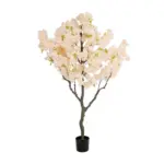 GloboStar® Artificial Garden SALMON CHERRY BLOSSOM TREE 20679 Τεχνητό Διακοσμητικό Δέντρο Απαλό Ροζ Άνθος Κερασιάς Υ160cm - Image 2
