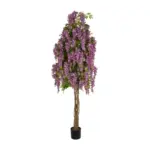 GloboStar® Artificial Garden WISTERIA PINK 20681 Τεχνητό Διακοσμητικό Δέντρο Ροζ Βιστερία Μ60 x Π60 x Υ180cm - Image 2