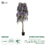 GloboStar® Artificial Garden WISTERIA PURPLE 20682 Τεχνητό Διακοσμητικό Δέντρο Μωβ Βιστερία Μ60 x Π60 x Υ180cm