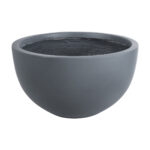 GloboStar® Artificial Garden BALTIMORE 20696 Διακοσμητικό Πολυεστερικό Τσιμεντένιο Κασπώ Γλάστρα - Flower Pot Γκρι Φ43 x Υ23cm - Image 2