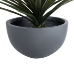 GloboStar® Artificial Garden BALTIMORE 20696 Διακοσμητικό Πολυεστερικό Τσιμεντένιο Κασπώ Γλάστρα - Flower Pot Γκρι Φ43 x Υ23cm - Image 3