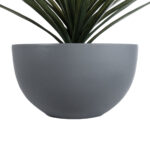 GloboStar® Artificial Garden BALTIMORE 20696 Διακοσμητικό Πολυεστερικό Τσιμεντένιο Κασπώ Γλάστρα - Flower Pot Γκρι Φ43 x Υ23cm - Image 5
