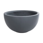 GloboStar® Artificial Garden BALTIMORE 20697 Διακοσμητικό Πολυεστερικό Τσιμεντένιο Κασπώ Γλάστρα - Flower Pot Γκρι Φ61 x Υ30cm - Image 2