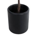 GloboStar® Artificial Garden PUEBLA 20698 Διακοσμητικό Πολυεστερικό Τσιμεντένιο Κασπώ Γλάστρα - Flower Pot Μαύρο Φ41 x Υ46cm - Image 4