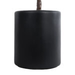 GloboStar® Artificial Garden PUEBLA 20698 Διακοσμητικό Πολυεστερικό Τσιμεντένιο Κασπώ Γλάστρα - Flower Pot Μαύρο Φ41 x Υ46cm - Image 5