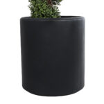 GloboStar® Artificial Garden PUEBLA 20699 Διακοσμητικό Πολυεστερικό Τσιμεντένιο Κασπώ Γλάστρα - Flower Pot Μαύρο Φ51 x Υ56cm - Image 5