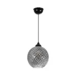 GLOBOSTAR® KEGEL 206-0003 Μοντέρνο Κρεμαστό Φωτιστικό Οροφής με Ντουί 1 x E27 AC 220-240V IP20 - Μαύρο Φιμέ - Μ20 x Π20 x Υ20cm - Image 4