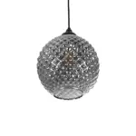 GLOBOSTAR® KEGEL 206-0003 Μοντέρνο Κρεμαστό Φωτιστικό Οροφής με Ντουί 1 x E27 AC 220-240V IP20 - Μαύρο Φιμέ - Μ20 x Π20 x Υ20cm - Image 6