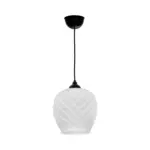 GLOBOSTAR® KEGEL 206-0005 Μοντέρνο Κρεμαστό Φωτιστικό Οροφής με Ντουί 1 x E27 AC 220-240V IP20 - Λευκό - Μ19 x Π19 x Υ19cm - Image 4