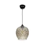 GLOBOSTAR® KEGEL 206-0006 Μοντέρνο Κρεμαστό Φωτιστικό Οροφής με Ντουί 1 x E27 AC 220-240V IP20 - Μαύρο Φιμέ - Μ19 x Π19 x Υ19cm - Image 4