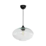 GLOBOSTAR® PERA 206-0009 Μοντέρνο Κρεμαστό Φωτιστικό Οροφής με Ντουί 1 x E27 AC 220-240V IP20 - Διάφανο - Μ30 x Π30 x Υ22cm - Image 4