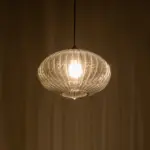 GLOBOSTAR® PERA 206-0010 Μοντέρνο Κρεμαστό Φωτιστικό Οροφής με Ντουί 1 x E27 AC 220-240V IP20 - Μαύρο Φιμέ - Μ30 x Π30 x Υ22cm - Image 3
