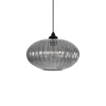 GLOBOSTAR® PERA 206-0010 Μοντέρνο Κρεμαστό Φωτιστικό Οροφής με Ντουί 1 x E27 AC 220-240V IP20 - Μαύρο Φιμέ - Μ30 x Π30 x Υ22cm - Image 5