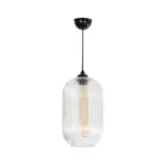 GLOBOSTAR® MELONI 206-0017 Μοντέρνο Κρεμαστό Φωτιστικό Οροφής με Ντουί 1 x E27 AC 220-240V IP20 - Διάφανο - Μ20 x Π20 x Υ38cm - Image 4