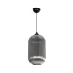 GLOBOSTAR® MELONI 206-0018 Μοντέρνο Κρεμαστό Φωτιστικό Οροφής με Ντουί 1 x E27 AC 220-240V IP20 - Μαύρο Φιμέ - Μ20 x Π20 x Υ38cm - Image 4
