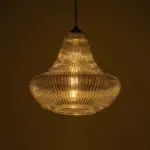 GLOBOSTAR® VERRE 206-0021 Μοντέρνο Κρεμαστό Φωτιστικό Οροφής με Ντουί 1 x E27 AC 220-240V IP20 - Μαύρο Φιμέ - Μ38 x Π38 x Υ34cm - Image 3