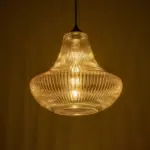 GLOBOSTAR® VERRE 206-0022 Μοντέρνο Κρεμαστό Φωτιστικό Οροφής με Ντουί 1 x E27 AC 220-240V IP20 - Mελί - Μ38 x Π38 x Υ34cm - Image 3