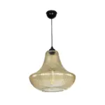 GLOBOSTAR® VERRE 206-0022 Μοντέρνο Κρεμαστό Φωτιστικό Οροφής με Ντουί 1 x E27 AC 220-240V IP20 - Mελί - Μ38 x Π38 x Υ34cm - Image 4