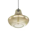 GLOBOSTAR® VERRE 206-0022 Μοντέρνο Κρεμαστό Φωτιστικό Οροφής με Ντουί 1 x E27 AC 220-240V IP20 - Mελί - Μ38 x Π38 x Υ34cm - Image 6