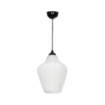 GLOBOSTAR® SKLO 206-0023 Μοντέρνο Κρεμαστό Φωτιστικό Οροφής με Ντουί 1 x E27 AC 220-240V IP20 - Λευκό - Μ22 x Π22 x Υ31cm - Image 4