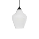 GLOBOSTAR® SKLO 206-0023 Μοντέρνο Κρεμαστό Φωτιστικό Οροφής με Ντουί 1 x E27 AC 220-240V IP20 - Λευκό - Μ22 x Π22 x Υ31cm - Image 5