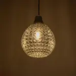GLOBOSTAR® BASTIK 206-0026 Μοντέρνο Κρεμαστό Φωτιστικό Οροφής με Ντουί 1 x E27 AC 220-240V IP20 - Μαύρο Φιμέ - Μ22 x Π22 x Υ26cm - Image 3
