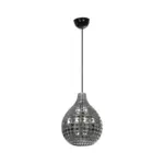 GLOBOSTAR® BASTIK 206-0026 Μοντέρνο Κρεμαστό Φωτιστικό Οροφής με Ντουί 1 x E27 AC 220-240V IP20 - Μαύρο Φιμέ - Μ22 x Π22 x Υ26cm - Image 4