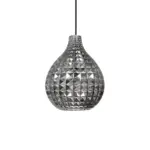 GLOBOSTAR® BASTIK 206-0026 Μοντέρνο Κρεμαστό Φωτιστικό Οροφής με Ντουί 1 x E27 AC 220-240V IP20 - Μαύρο Φιμέ - Μ22 x Π22 x Υ26cm - Image 5