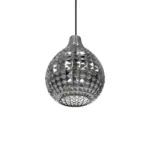 GLOBOSTAR® BASTIK 206-0026 Μοντέρνο Κρεμαστό Φωτιστικό Οροφής με Ντουί 1 x E27 AC 220-240V IP20 - Μαύρο Φιμέ - Μ22 x Π22 x Υ26cm - Image 6
