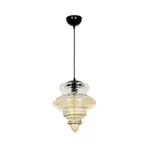 GLOBOSTAR® CORTE 206-0029 Μοντέρνο Κρεμαστό Φωτιστικό Οροφής με Ντουί 1 x E27 AC 220-240V IP20 - Mελί - Μ25 x Π25 x Υ30cm - Image 4