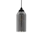 GLOBOSTAR® TUBE 206-0030 Μοντέρνο Κρεμαστό Φωτιστικό Οροφής με Ντουί 1 x E27 AC 220-240V IP20 - Μαύρο Φιμέ - Μ10 x Π10 x Υ24cm - Image 5