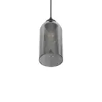GLOBOSTAR® TUBE 206-0030 Μοντέρνο Κρεμαστό Φωτιστικό Οροφής με Ντουί 1 x E27 AC 220-240V IP20 - Μαύρο Φιμέ - Μ10 x Π10 x Υ24cm - Image 6