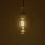 GLOBOSTAR® OVOCE 206-0033 Μοντέρνο Κρεμαστό Φωτιστικό Οροφής με Ντουί 1 x E27 AC 220-240V IP20 - Mελί - Μ20 x Π20 x Υ22cm - Image 3