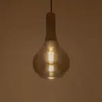 GLOBOSTAR® ΤΟΝΕ 206-0034 Μοντέρνο Κρεμαστό Φωτιστικό Οροφής με Ντουί 1 x E27 AC 220-240V IP20 - Μαύρο Φιμέ - Μ20 x Π20 x Υ36cm - Image 3