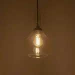 GLOBOSTAR® ΤΟΝΕ 206-0035 Μοντέρνο Κρεμαστό Φωτιστικό Οροφής με Ντουί 1 x E27 AC 220-240V IP20 - Mελί - Μ20 x Π20 x Υ36cm - Image 3