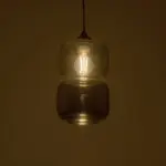 GLOBOSTAR® PIAGE 206-0036 Μοντέρνο Κρεμαστό Φωτιστικό Οροφής με Ντουί 1 x E27 AC 220-240V IP20 - Μαύρο Φιμέ - Μ18 x Π18 x Υ31cm - Image 3