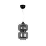 GLOBOSTAR® PIAGE 206-0036 Μοντέρνο Κρεμαστό Φωτιστικό Οροφής με Ντουί 1 x E27 AC 220-240V IP20 - Μαύρο Φιμέ - Μ18 x Π18 x Υ31cm - Image 4
